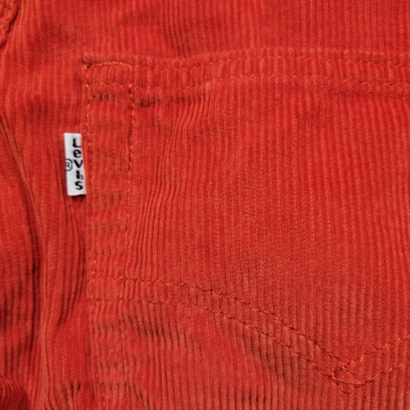 Levis 94’ Baggy Mid Rise Sz 24 - 34 Straight Leg Corduroy Dad Jeans Blood Orange - Picture 4 of 12